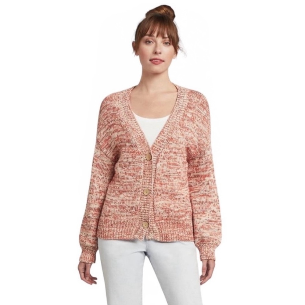 NWT! Faherty Las Olas Pink Sky Space-Dye Cardigan XS